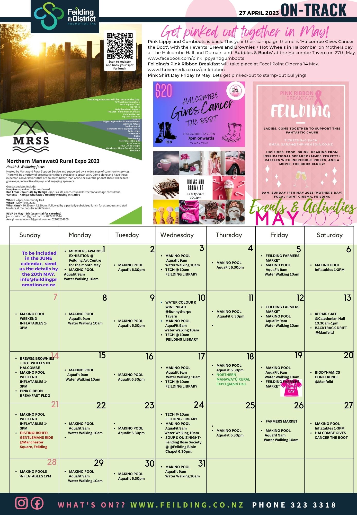 May 2023 Events Calendar Feilding Manawatu