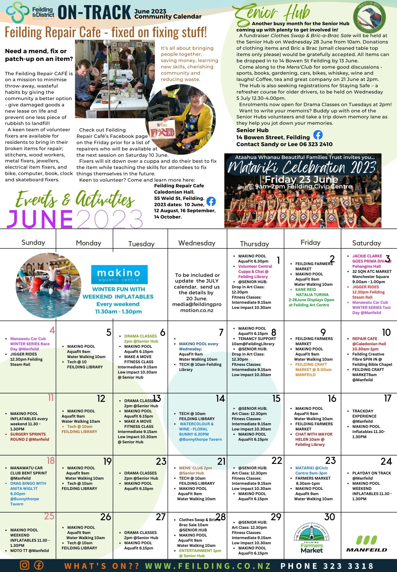 July 2023 Feilding Manawatu Events Calendar