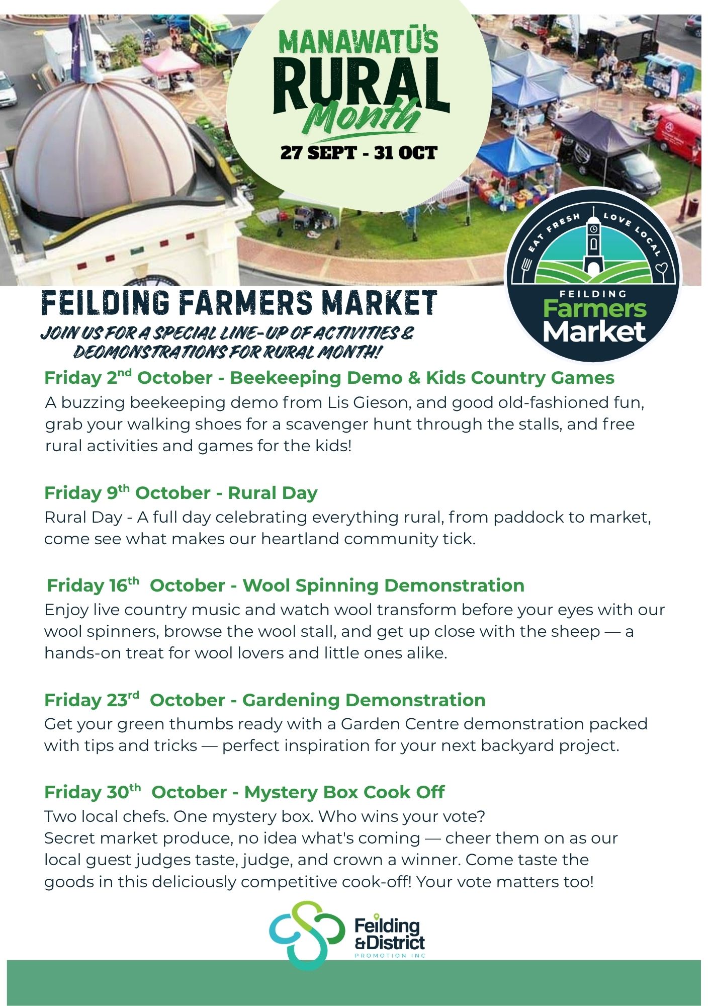 Manawatus Rural Month at the Feilding Farmers Market Manawatus Rural Month at the Farmers Market